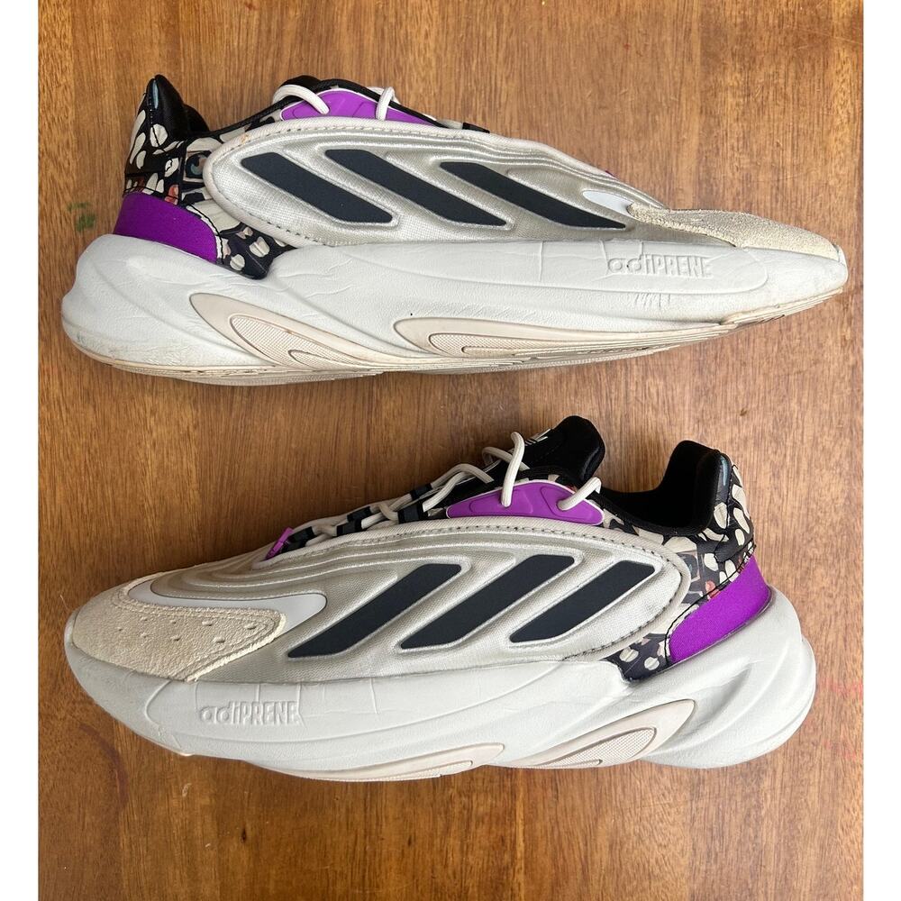 Adidas Ozelia Sneakers Womens Size 9 White Black Purple Adiprene Running Shoes - Picture 7 of 9